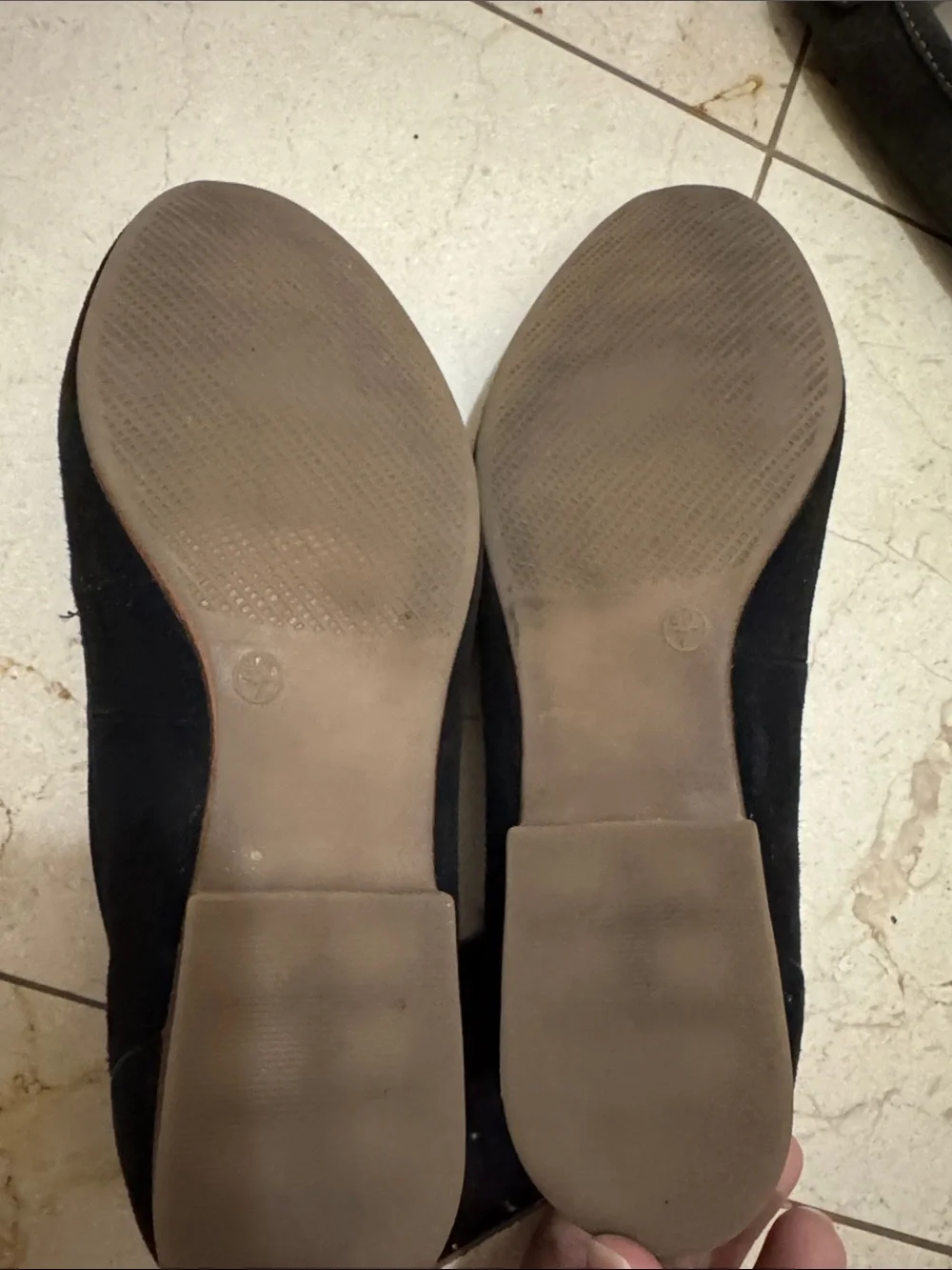 Women Black Suede Slip-On Loafers